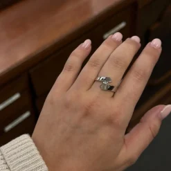 Vitguldsring Briljant 0,02ct